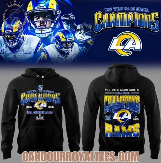 Discover LA R@ms N.F.C Playoff Celebration Hoodie
