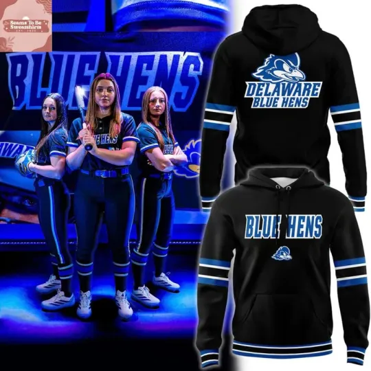 Discover Delaware Blue Hens Softball Stealth Black Unis 2026 Hoodie T-Shirt