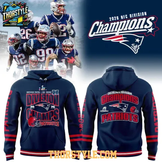 Discover P@triots 2026 N.F.C Division Champions Hoodie T-Shirt