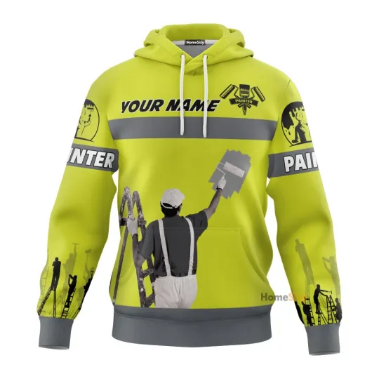 Discover Personalized Custom Name Painter All over Hoodie 3ds QT212161Hf