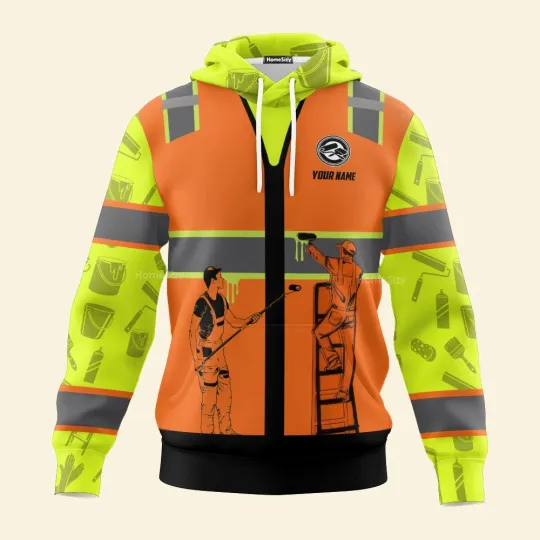 Discover Personalized Custom Name Painter Safety Ver 2 3D   Hoodie QT4093001