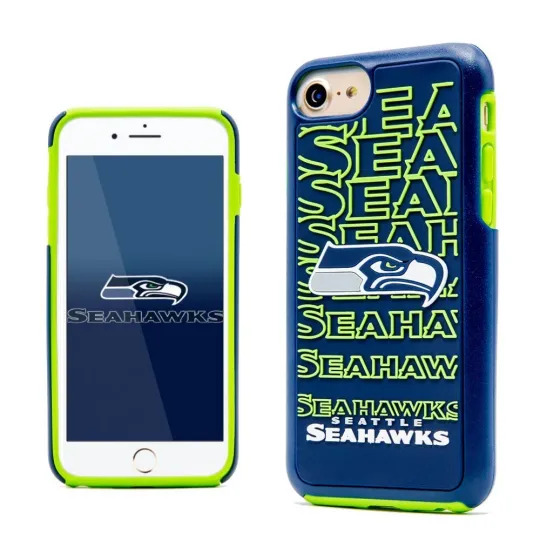 football Seattle Seahawks Hybrid Case for iPhone SE (2022, 20), 8, 7, 6S, 6