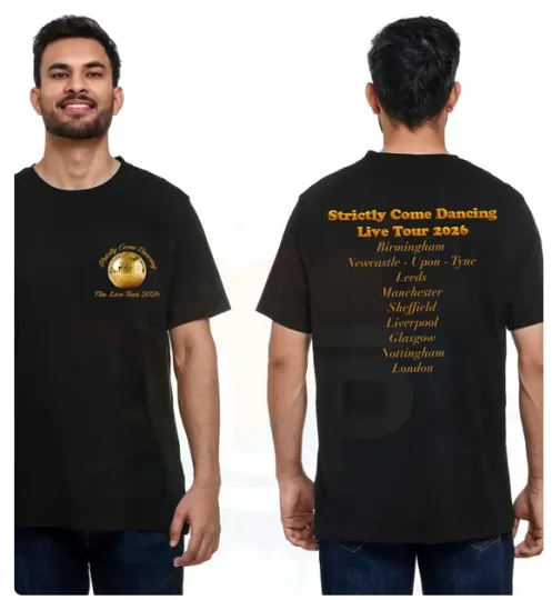 Discover Strictly Come Dancing Live Tour 2026 Tshirt, Two Sided Tour Shirt