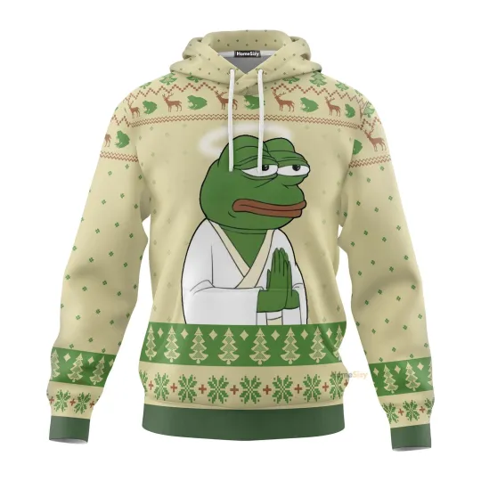 Christmas Pepe The Frog 3D Hoodie for Men and Women