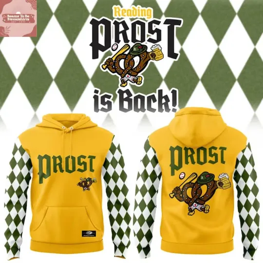 Discover Reading Fightin Phils Reading Prost Is Back 2026 Brand New Hoodie T-Shirt