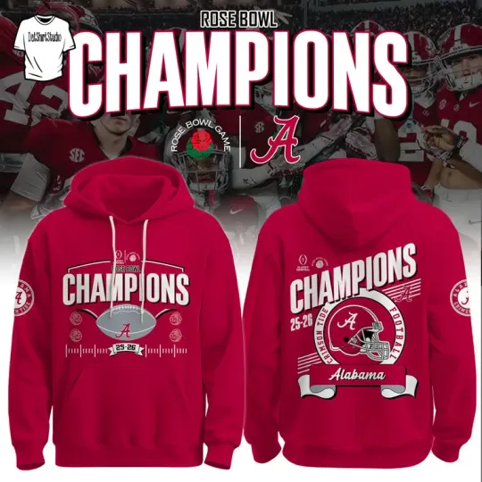 Albm Crimson Tide Special Rose Bowl Champions Edition Hoodie