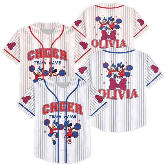 Disney Minnie Daisy Besties Cheerleading Baseball Jersey, UCA National, WDW Magic Kingdom Cheerleading and Dance Championships