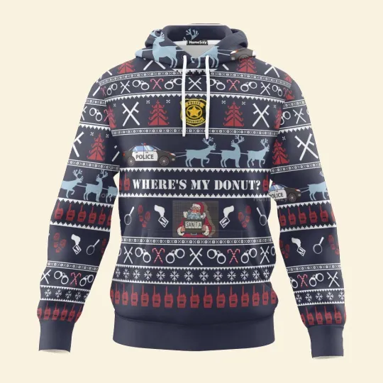 Discover Ugly Christmas Police 3D Hoodie for Men and Women
