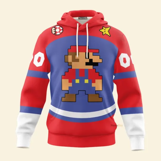 Discover Custom Mario Sports 3D Hoodie for Men and Women