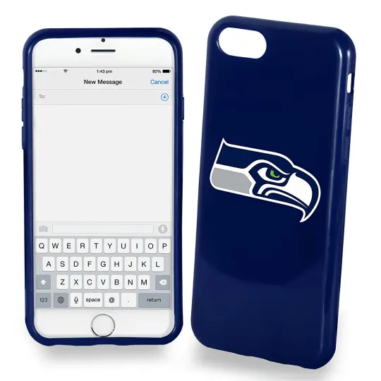 football Seattle Seahawks Soft Case for iPhone 8 Plus, 7 Plus (5.5")