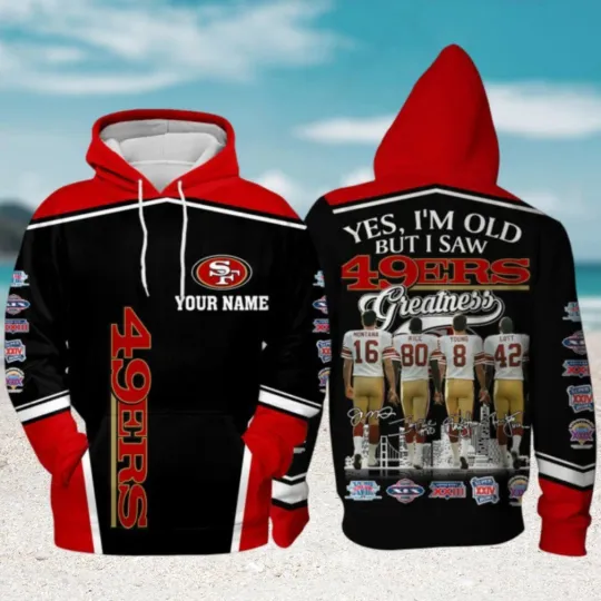 Discover 49ersss Yes I Am Old Bomber Style 3D Hoodie –  Retro Fan Gear