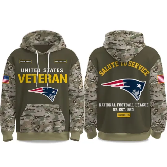 Discover P@triots Salute To Service Hoodie – Military  Fan Gear