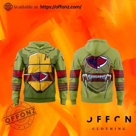 South Carolina Stingrays TMNT Night 2026 3D Hoodie – Hockey Crossover Fan Gear