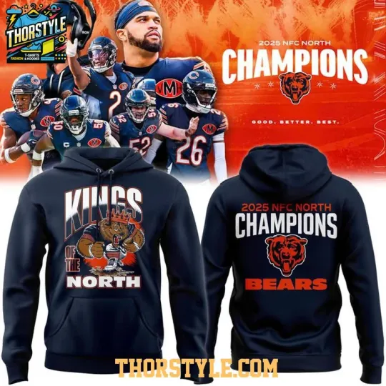 Discover Be@rs N.F.C North Champions 2025 King Of The North Hoodie T-Shirt
