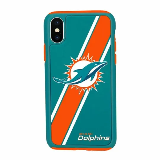 football Miami Dolphins Dual Hybrid Case for iPhone XS Max (6.5")