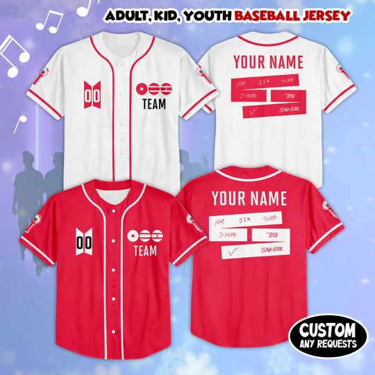 Discover Custom Tour Idol Baseball Jersey, Custom Baseball Jersey For Teen Girl Women Baseball Kpop Fan, World Tour 2026 2027 Jersey