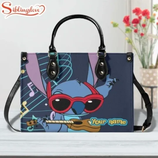 Discover Custom Name Rock Stitch Leather Handbag