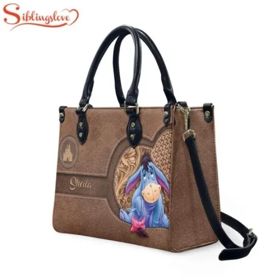 Discover Custom Eeyore Women Disney Women Leather Handbag Gift