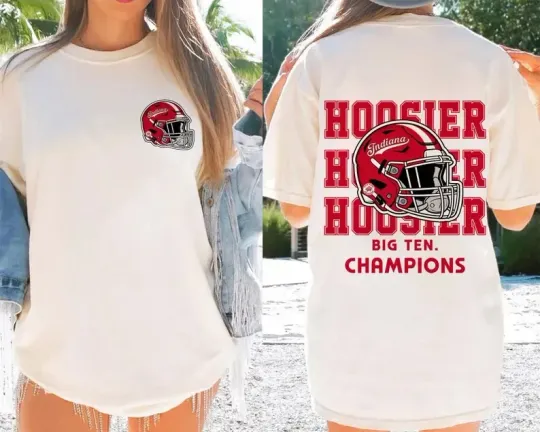 Discover Indiana Hoosiers Big Ten Champions Football T-Shirt Vintage IU