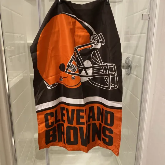 Cleveland Browns Flag Double Sided football Garden Yard Banner