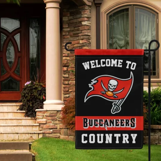 Discover Tampa Bay Welcome Football  Garden Flag 12x18" Double Sided Banner