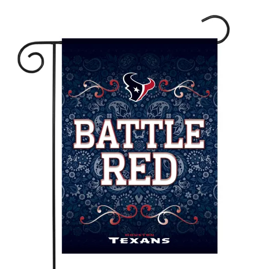 Houston Texans football Garden Flag  Paisley 13" x 18"