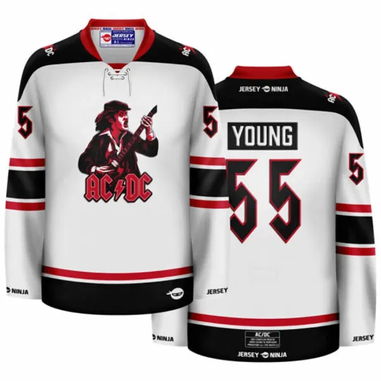 Discover AC-DC Angus Young Tribute Hockey Jersey