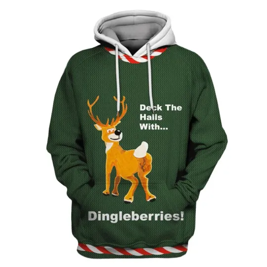 Discover Deck The Halls With Dingleberries 3D Hoodie for Men and Women