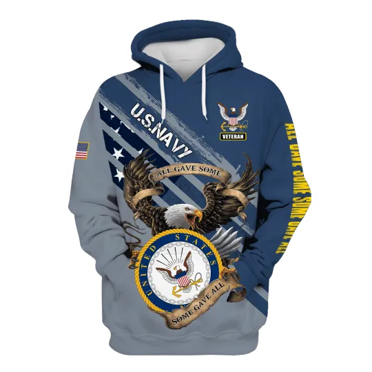 Premium US Navy Veteran 3D Hoodie for Men and Women