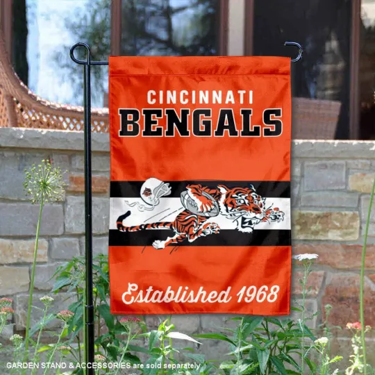 Discover Cincinnati Bengals Throwback Retro Vintage Official Garden Yard Banner Flag