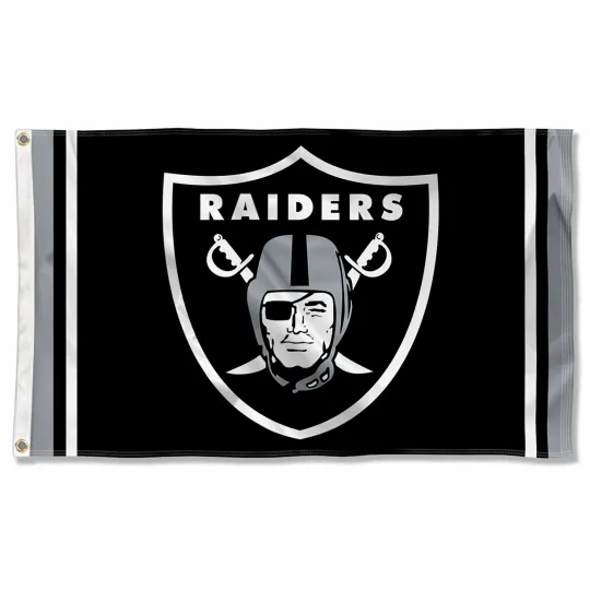 Oakland Raiders Large Outdoor football 3 x 5 Banner Flag