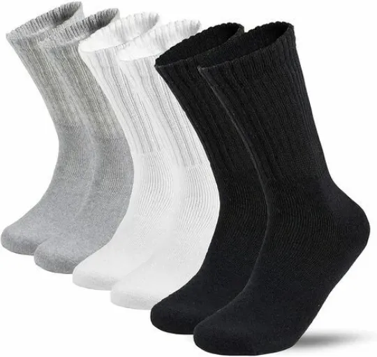 Discover Lot 3-12 Pairs Women's Solid Sports Athletic Work Plain Crew Socks Size 9-11