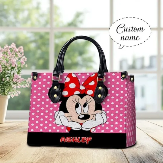 Discover Personalized Mouse PU Leather Bag: Cartoon Character Crossbody