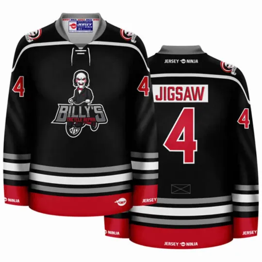Discover Billy's Tricycle Repair Jigsaw Hockey Jersey