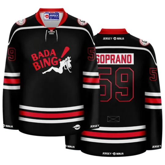 Discover Bada Bing! Tony Soprano Hockey Jersey