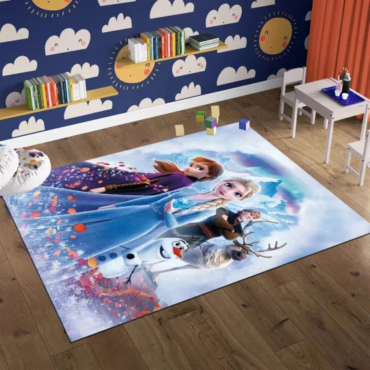 Discover Frozen Rug, Elsa Rug, Anna Rug, Kids Rug, Minimalist Rug, Custom Rug, Popular