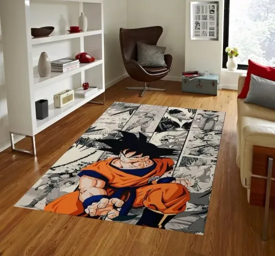 Discover Manga rug, anime area rug, anime rug, japanese rug, anime decor, anime carpet, k