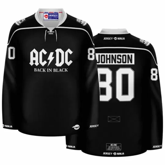 Discover AC-DC Back in Black Hockey Jersey