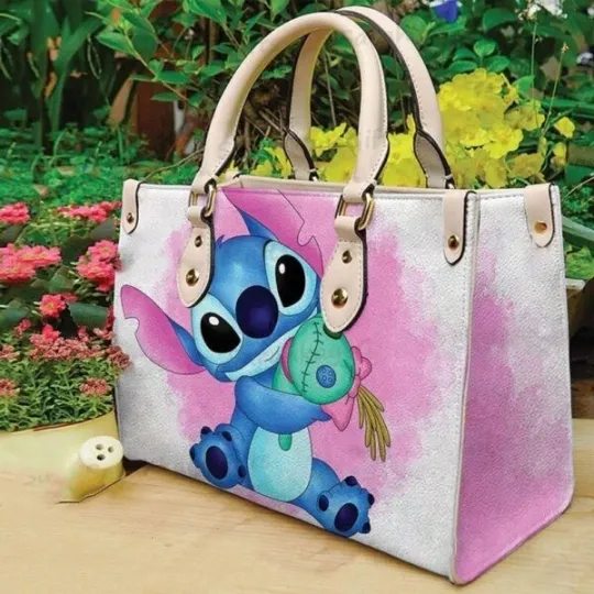 Discover Cute Stitch Disney Cartoon Women Leather HandBag