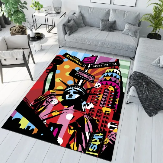 Discover Pop Art Rug, Statue Of Liberty Rug,Modern Art Rug,Home Decoration Rug, Housewarm