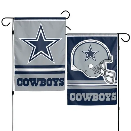 DALLAS COWBOYS ~ 2-Sided football 12.5 x 18 Garden Flag Banner ~ New!