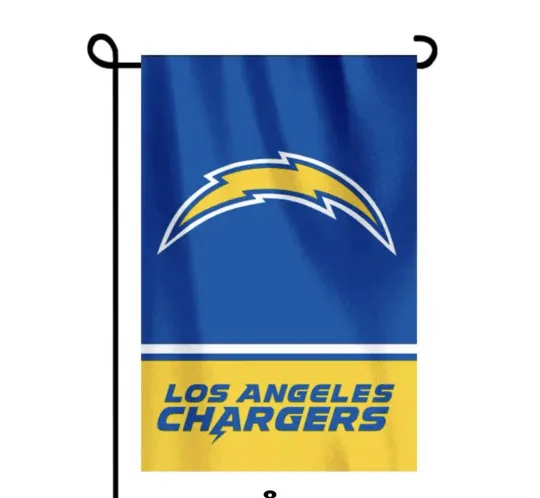 Discover Los Angeles Chargers Double sided Garden flag, Heavy Duty Poly 12x18 New
