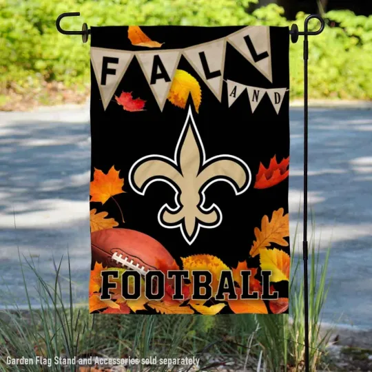 New Orleans Saints Fall Leaves Decorative Football Garden Yard Banner