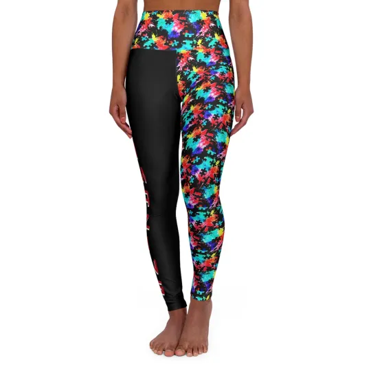 Discover Fun & Funky “BE AMAZING” Asymmetrical Leggings