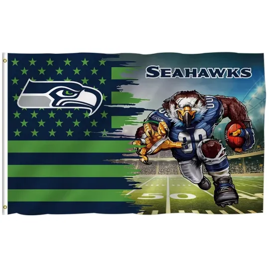 Discover Seattle Seahawk's  football Flag 3 x 5 ft
