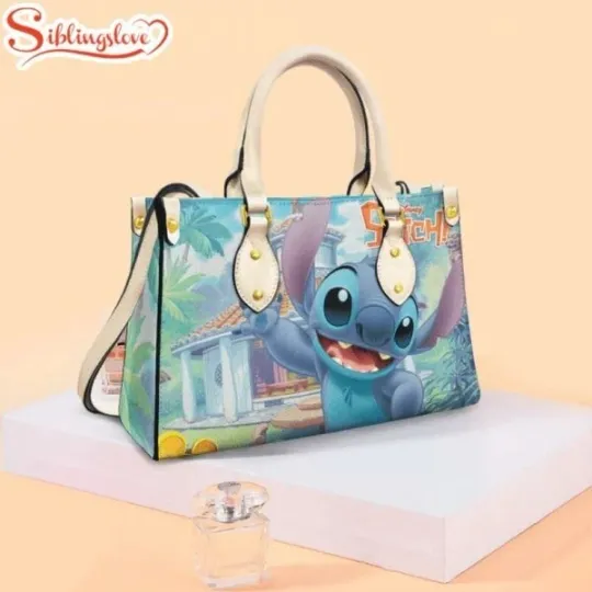 Discover Cute Stitch Cartoon Leather Handbag