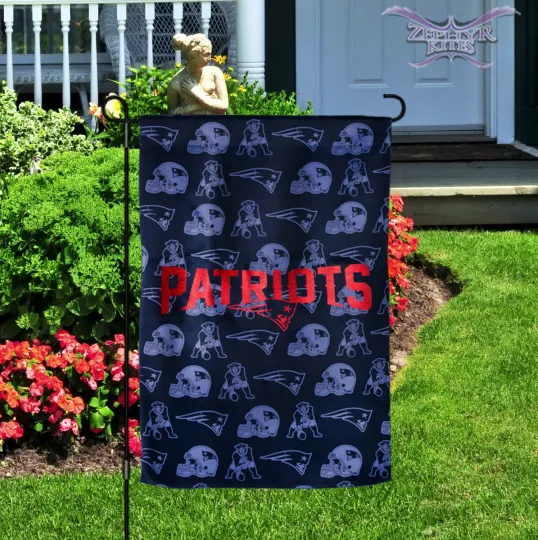 New England Patriots garden flag double sided 12"x18" flag