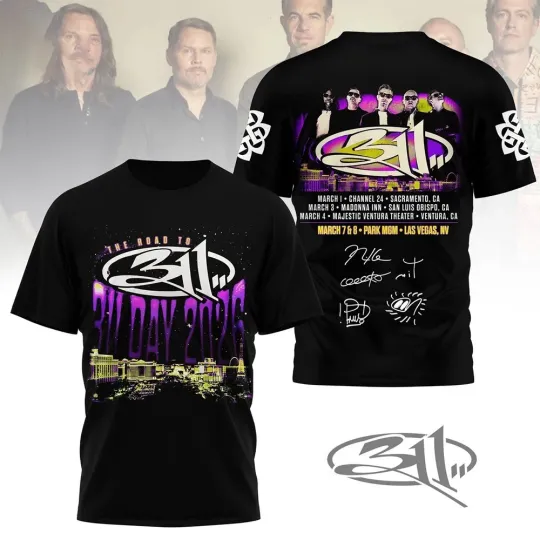 Discover 311 Band Unity Tour 2026 3D T-Shirt