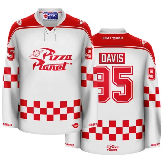 Discover Pizza Planet Andy Davis Hockey Jersey