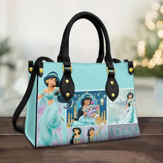 Discover Personalized Jasmine Princess Leather Handbag, Disney Aladdin Lovers Gift Bag